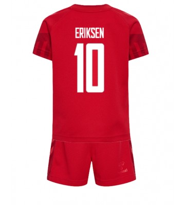Maillot de foot Danemark Christian Eriksen #10 Domicile enfant Monde 2022 Manches Courte (+ pantalon court)